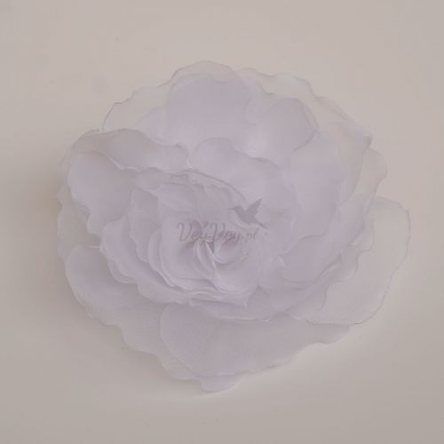 Róza z jedwabnego szyfonu, 11 cm