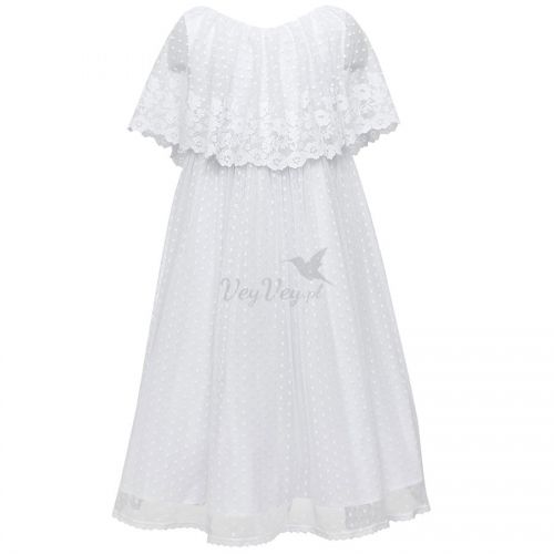 Biała, koronkowa sukienka komunijna