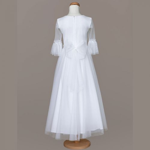 Biała, długa suknia do I Komunii